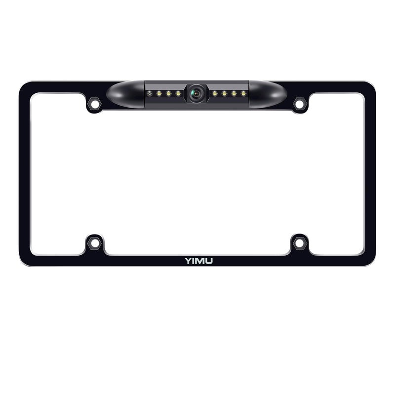 YIMU Backup Camera Vehicle Reversing for Car/SUV/Pickup/Truck/Van/RV/Trailer Single Power Rear View System Driving/Reversing Use IP69 Waterproof Night Vision License Plate Frame Backup Camera - Image 1